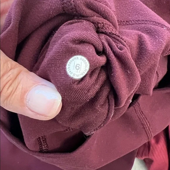 Lululemon Burgundy Dance Studio Pants regular & wonderunder leggings 3/4 length - Picture 8 of 10